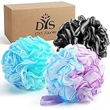 3 Stück 75g XL Badeschwamm Duschschwamm Waschschwamm Badezubehör Badekugeln Massageschwamm leicht...