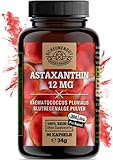 Astaxanthin - 12mg - WICHTIG: Zertifiziert Laborgeprüft & Vegan I Keine Oxidation möglich I...