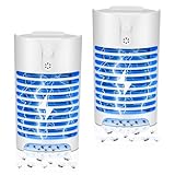 Insektenvernichter Elektrisch 2 Stück, Mückenlampe mit UV Licht, Plug-in-Blaulicht Insektenfalle...
