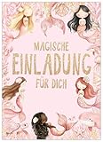 Generisch 12 Einladungskarten Meerjungfrau Kinderparty/Kindergeburtstag A6 - Meerjungfrauen Design