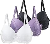 3er Pack BHS Damen mit Bügel Push Up Sexy BH Set Frauen Starker Halt Große Brüste Klassische...