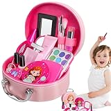 Gefälschtes Kinderschmink-Set für Mädchen, inklusive Kosmetiktasche, Make-up-Set für Mädchen,...
