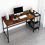 JOISCOPE Schreibtisch,Computertisch,Laptop-Tisch,Arbeitstisch mit Holzregalen,PC-Tisch im...