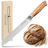 Moritz & Moritz Brotmesser 20 cm - Großes Profi Brotschneidemesser mit Wellenschliff - Scharfes...