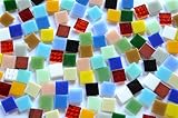 500 Gramm Glas Mosaiksteine 1,5x1,5 cm Buntmix ca. 330 St.