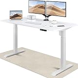 Desktronic Höhenverstellbarer Schreibtisch 160x80 cm - Stabiler Schreibtisch Höhenverstellbar...