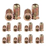 20 Stück Einschraubmutter M8x25mm Gewindeeinsätze Einpressmuttern Gewindehülsen Einschraubhülse,...