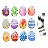 FUNOMOCYA Reflektierende Ostereier Magnetaufkleber Kreative Bunte Kühlschrankmagnete mit Starkem...