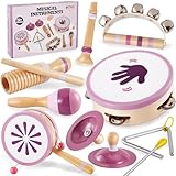BUYGER Percussion Instrumente für Kinder, Baby Montessori Musikspielzeug aus Holz, Musikinstrumente...