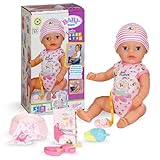 BABY Born Lena (Little Baby Girl) - 36 cm Large Baby Doll - 7 Functions incl. Accessories & Romper -...