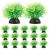 Lurrose 20 Stück Teiliges Aquarium Pflanzen aus Sicherem Kunststoff Realistische Kleine...