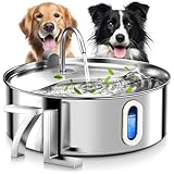 FUKUMARU 7L Trinkbrunnen für Hunde, Katzenbrunnen mit 5-Schicht Filtration und LED...
