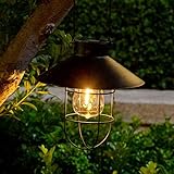 ZHENNBY Solarlaterne für Außen Garten Vintage LED Solarleuchten Gartenleuchte IP65 Wasserdicht...