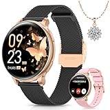 Sanorum Smartwatch Damen, 1.27' HD Screen Armbanduhr mit Telefonfunktion 120+ Sport,...