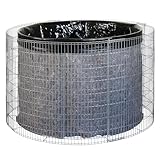 bellissa ‎‎– Gabionen-Wasserfass Bausatz mit 750 L Füllvolumen rund 130x130x80cm – Garten...