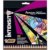 BIC Intensity Premium Buntstifte für Erwachsene und Kinder, Farbstifte zum Malen in 24 Farben,...