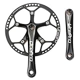 CYSKY Single Speed Kurbelgarnitur 53T 170mm Kurbelarme 130 BCD Litepro Faltrad Kurbelgarnitur mit...