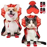 Hundekostüm Halloween Katzenkostüm Hund Katze Kostüme Vampir Umhang für Kleine Mittlere Große...
