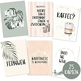 25er Postkarten Set mit schönen Sprüchen - Grußkarten Set mit Sprüchen über Liebe, Motivation,...