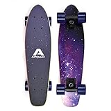 Apollo Wooden Fancy Skateboard, Vintage Cruiser Komplettboard mit und ohne LED Wheels, Größe:...