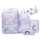 GMT for Kids Schulranzen Set 6-teilig Ergonomische Ultraleichte Schultasche Mädchen Junge Kinder...