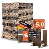 HEIZFUXX Holzbriketts PiniKay Octagon - Hartholzbriketts Palette 960 kg (96x10 kg) - Briketts mit...