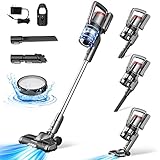 VEAVON P8 Akku-Staubsauger, 16KPa Staubsauger Kabellos Beutellos Mit LED, 4 IN 1 Design, Leichter...