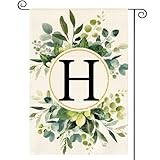 Bannerfahnen Monogramm Buchstabe H Blume Familie Nachname Initial Dekorationen Flagge Langlebig...