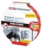 tesa Powerbond ULTRA STRONG - Doppelseitiges, extra starkes Montageband zur permanenten Befestigung...