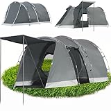 Camping Zelt 4 Personen Zelte 5000mm wasserdichte Tunnelzelt Familienzelt Gruppenzelt Vorzelt...