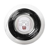 Wilson Unisex Tennissaite Revolve, schwarz, 200 Meter Rolle, 1,30 mm, WRZ906800