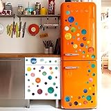 WandSticker4U®- 80x Aquarell bunte Punkte zum Kleben I selbstklebend Deko Kreise Dots Kinder-zimmer...