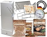 Angel Berger XXL Premium Räuchertonne I Tragbarer Smoker 65-100cm I für bis zu 10kg Räuchergut I...