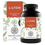 L-Lysin - 365 vegane Kapseln - Hochdosiert mit 1000mg pro Tagesdosis - Aus pflanzlicher Fermentation...