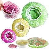 PIWOSGOL 60 Stück Elastische Frischhaltebeutel, Abdeckhauben für Lebensmittel, Lebensmittel...