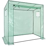 Gardebruk® Foliengewächshaus 1,6m² aufrollbare Tür Treibhaus Tomatenhaus Pflanzenhaus Anzucht...