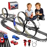 Rennstrecken Elektrische Slot Car Rennbahn Set für Kinder Jungen Alter 6 7 8-12, Batterie...