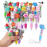 Yoosso 24 Stück 4-in-1 Kugelschreiber, 0.7mm Versenkbare Kugelschreiber Lustige Stifte Kinder für...