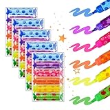 LPAMABA 30 Stück 6 Farben Mini Textmarker Stift Set Mini Textliner Mini Highlighter Stifte Marker...