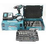 Makita DHP482JX13 Akku-Schlagbohrschrauber 18V / 3,0 Ah, 2 Akkus + Ladegerät im MAKPAC + 120-tlg....