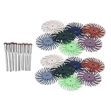 CUKA 64 StüCke 1 Borsten Scheibe Kit SchleifbüRste 3 und 2,35 Mm Schaft Detail Polier Scheibe für...