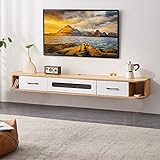 TV Lowboard, TV-Schrank Schwimmender Tv Schrank Konsole, TV Lowboard Board Hängend Hängeschrank...