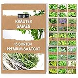 15er Kräuter Samen Set von Naturlie, 15 Sorten Küchenkräuter im Kräutersamen Set, Kräuterset...