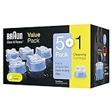 Braun Clean & Renew Reinigungskartuschen für elektrische Rasierer Herren, 5+1er-Pack,...