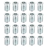 QUARKZMAN 50Stk Gewindeeinsätze M8-1.25x20 Verzinkter Kohlenstoffstahl Sechskantantrieb Schraubbare...