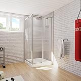 Schulte Duschkabine Eckeinstieg variabel Sunny, 77,6 - 90 cm, 3 mm Sicherheitsglas (ESG)...