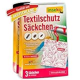 inseko 6 x Textilschutz Säckchen mit frischem Lavendelduft I Mottenschutz für Kleiderschrank I...