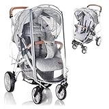 Zamboo Universal Regenschutz Buggy mit vollständiger Frontöffnung - Regenverdeck Kinderwagen &...