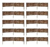 MC.Sammler 10 x Beeteinfassung aus Weide 16 Größen (Länge: 120 cm Höhe: 20 cm) Weidenzaun...