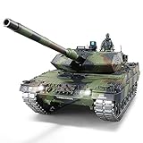 RC Panzer mit Schussfunktion ferngsteuert 'German Leopard 2A6' Heng Long 1:16 mit R&S,...
